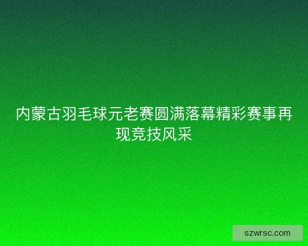 内蒙古羽毛球元老赛圆满落幕精彩赛事再现竞技风采